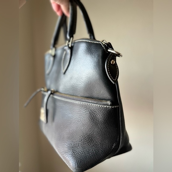 Dooney and Burke top handle pebble leather satchel w/ attachable leather… - Picture 4 of 7